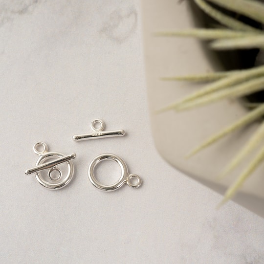 13mm Sterling Silver Round Toggle Clasps by Bead Landing™